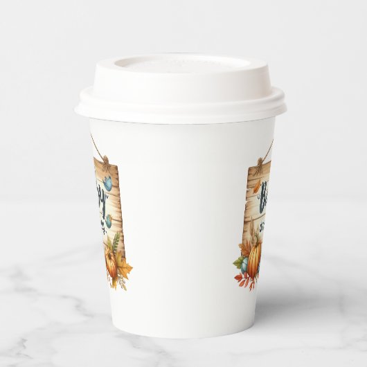 Gobelets En Papier Tasse en papier Rustique Autumn Baby showers tasse (Gauche)