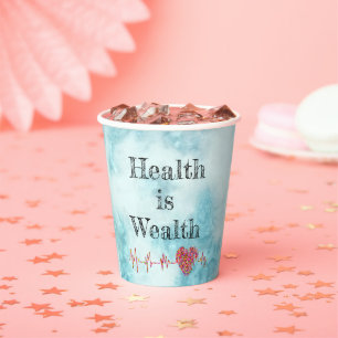 Gobelets En Papier Tasse en papier Santé Est Richesse