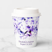 Gobelets En Papier Tasse en papier Violettes Élégantes (Verso)