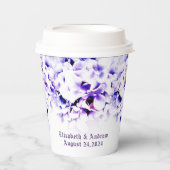 Gobelets En Papier Tasse en papier Violettes Élégantes (Recto)