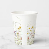 Gobelets En Papier Tasse Fleur Sauvage Aquarelle (Gauche)