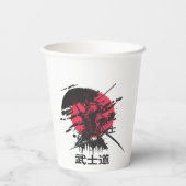 Gobelets En Papier Tasse Guerrier Samouraï – Design Code Bushido (Verso)