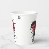Gobelets En Papier Tasse Guerrier Samouraï – Design Code Bushido (Gauche)