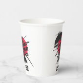 Gobelets En Papier Tasse Guerrier Samouraï – Design Code Bushido (Droite)