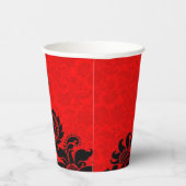 Gobelets En Papier tasse motif baroque rouge et noire (Droite)