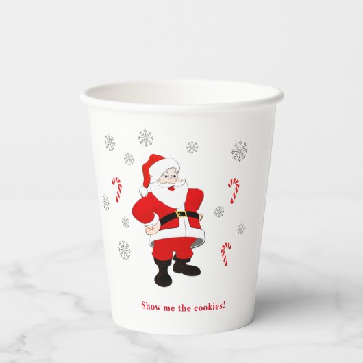 Gobelets En Papier Tasse père Noël Cheer Paper (Verso)