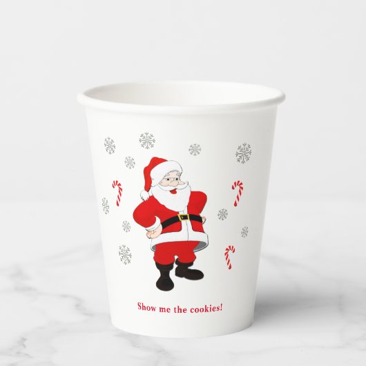 Gobelets En Papier Tasse père Noël Cheer Paper (Recto)
