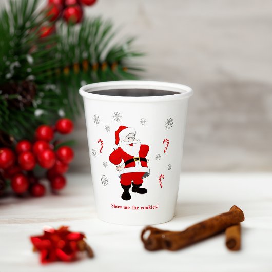 Gobelets En Papier Tasse père Noël Cheer Paper