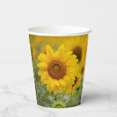 Gobelets En Papier Tasses à boire personnalisées en papier tournesol (Verso)