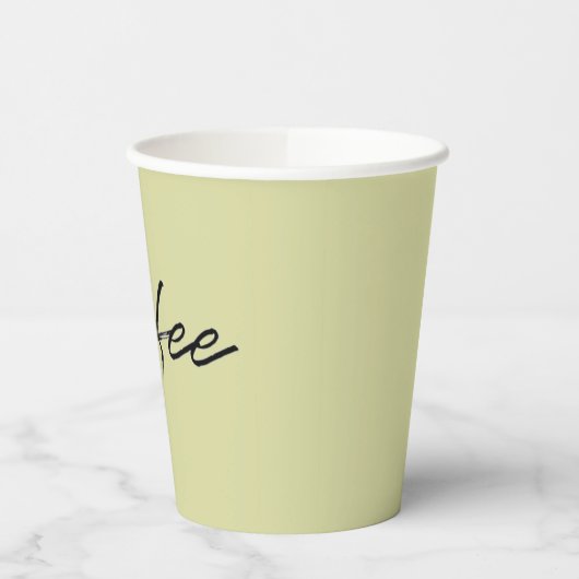 Gobelets En Papier Tasses à café jetables en poudre Matcha Green (Gauche)