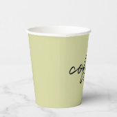 Gobelets En Papier Tasses à café jetables en poudre Matcha Green (Droite)