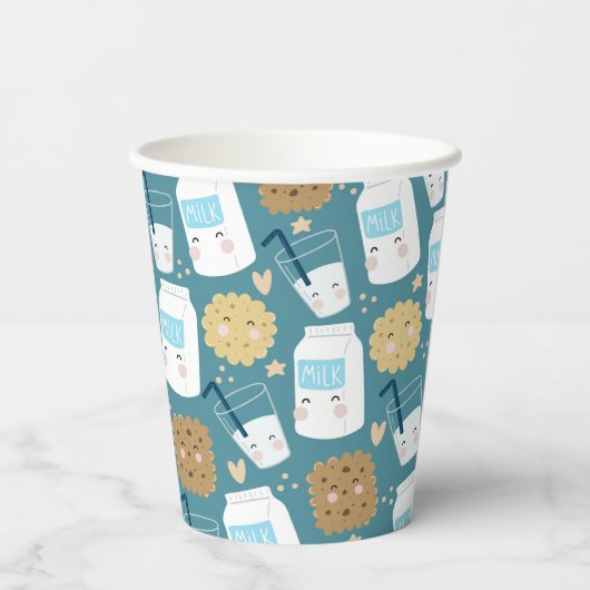 Gobelets En Papier Tasses à papier au lait et biscuits (Verso)