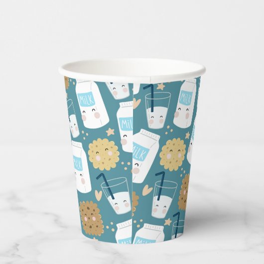 Gobelets En Papier Tasses à papier au lait et biscuits (Droite)