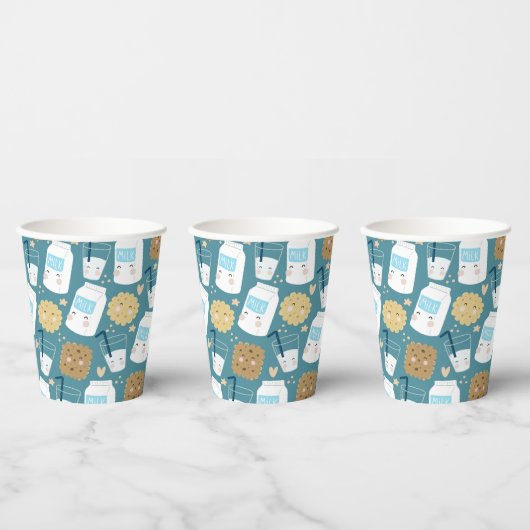 Gobelets En Papier Tasses à papier au lait et biscuits (Multi)