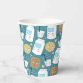 Gobelets En Papier Tasses à papier au lait et biscuits (Recto)