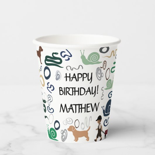 Gobelets En Papier Tasses à papier baby shower à thème pour garçon mo (Recto)