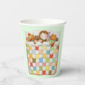 Gobelets En Papier Tasses à papier COSY QUILT - Vert (Verso)