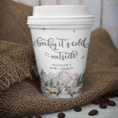 Gobelets En Papier Tasses à papier de Baby shower d'hiver pour cerfs