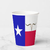 Gobelets En Papier Tasses à papier du drapeau du Texas (Verso)