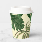 Gobelets En Papier Tasses à papier du PARTI feuille tropical (Verso)