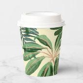 Gobelets En Papier Tasses à papier du PARTI feuille tropical (Recto)
