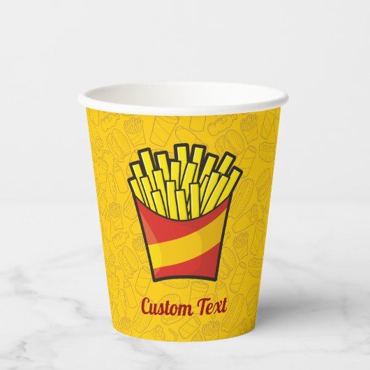 Gobelets En Papier Tasses à papier France Fries (Recto)