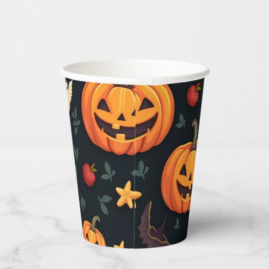 Gobelets En Papier Tasses à papier Halloween éffrayantes - Parfait po (Droite)