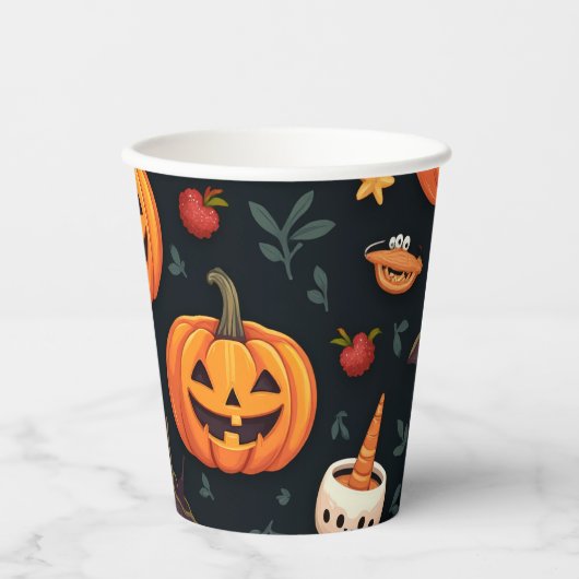 Gobelets En Papier Tasses à papier Halloween éffrayantes - Parfait po (Recto)