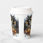 Gobelets En Papier Tasses à papier squelette pour boissons Éffrayante (Gauche)