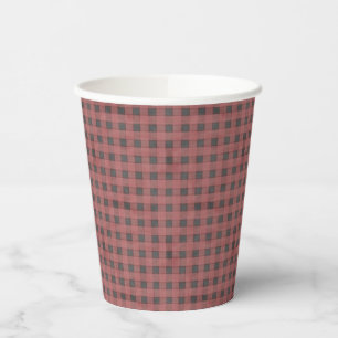 Gobelets En Papier Tasses BBQ Buffalo Check