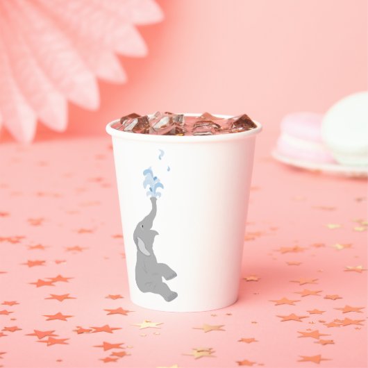 Gobelets En Papier Tasses d'Anniversaire minimes Gris Modernes (Insitu)