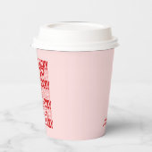 Gobelets En Papier Tasses de fête de Bachelorette 'Chanceuse' Rose et (Gauche)