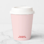 Gobelets En Papier Tasses de fête de Bachelorette 'Chanceuse' Rose et (Verso)