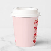 Gobelets En Papier Tasses de fête de Bachelorette 'Chanceuse' Rose et (Droite)