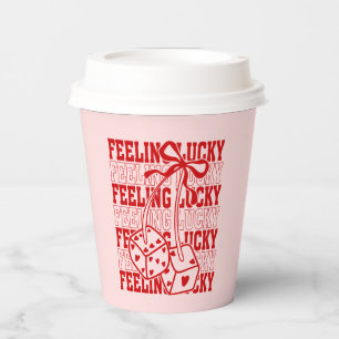 Gobelets En Papier Tasses de fête de Bachelorette Rose & Rouge Chance