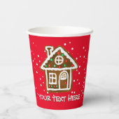 Gobelets En Papier Tasses de Noël en papier avec jolie maison en pain (Verso)