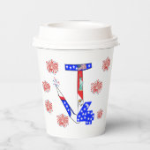 Gobelets En Papier Tasses de papier 4 juillet (Verso)