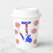 Gobelets En Papier Tasses de papier 4 juillet (Recto)