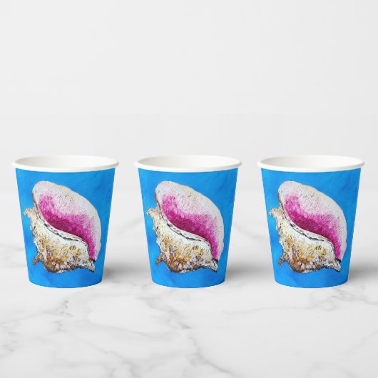 Gobelets En Papier Tasses de papier conch Shell (Multi)