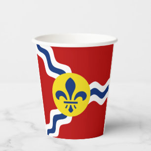 Gobelets En Papier Tasses de papier drapeau de la ville de Saint-Loui