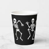 Gobelets En Papier Tasses de papier Halloween squelettes (Recto)
