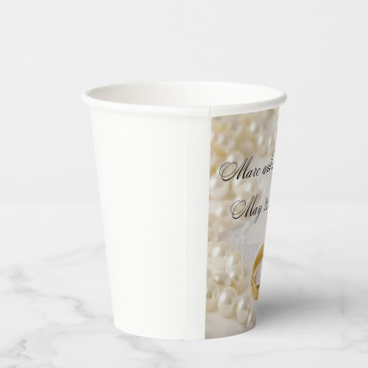 Gobelets En Papier Tasses de papier mariage personnalisables (Droite)