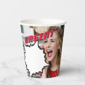 Gobelets En Papier Tasses de papier Office amusantes avec message (Verso)