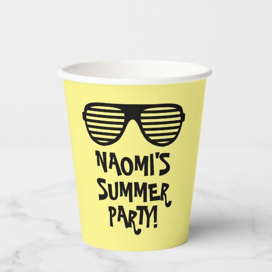 Gobelets En Papier Tasses de papier personnalisées amusantes pour la  (Recto)