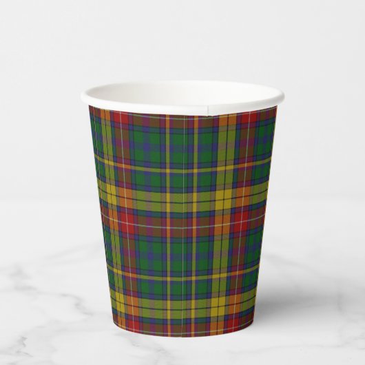 Gobelets En Papier Tasses De Papier Plaid Buchanan Tartan (Droite)