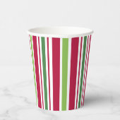 Gobelets En Papier Tasses de papier Retro Christmas Stripes (Droite)