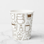 Gobelets En Papier Tasses de soirée café | Blanc (Recto)