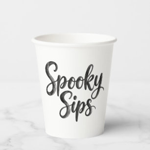 Gobelets En Papier Tasses Effrayantes Soirée Halloween drôle en noi