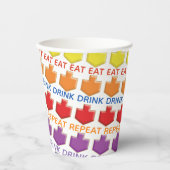 Gobelets En Papier Tasses en papier "3D Dreidels" 8 oz. (Recto)