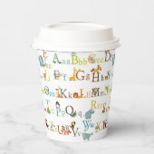 Gobelets En Papier Tasses en papier - Alphabet (Gauche)